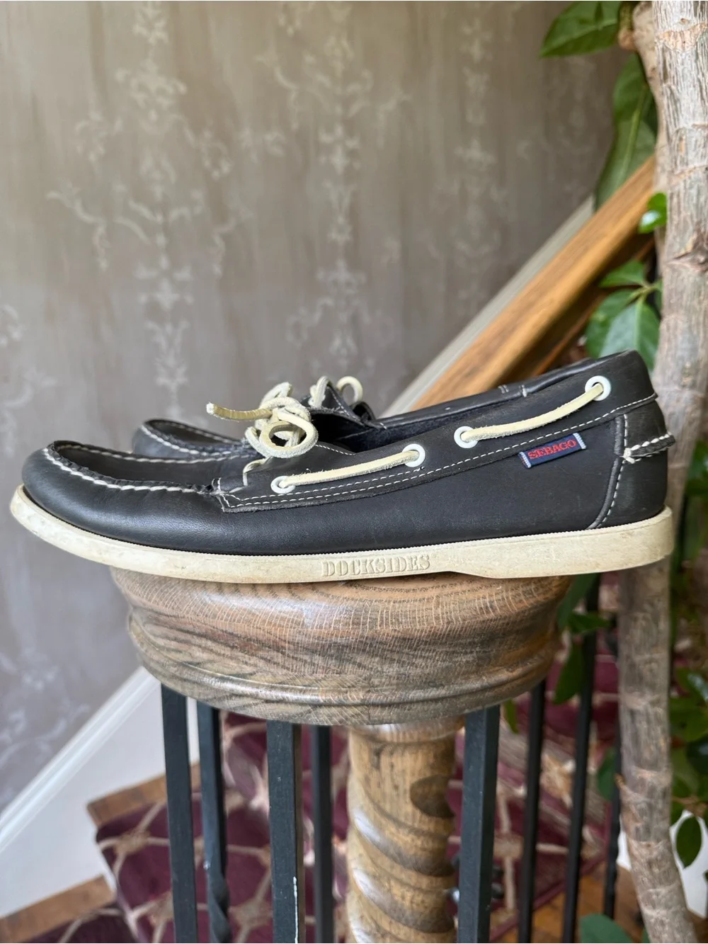 SEBAGO dock sides, Portland men’s boat shoe size 9 good condition black